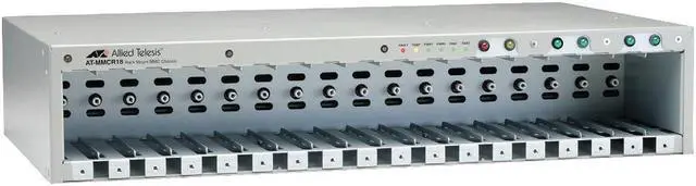 Main image of Allied Telesis MMCR18 Media Conversion Rack-Mount Chassis - 18 Slot - 2U - Rack-mountable - TAA Compliant