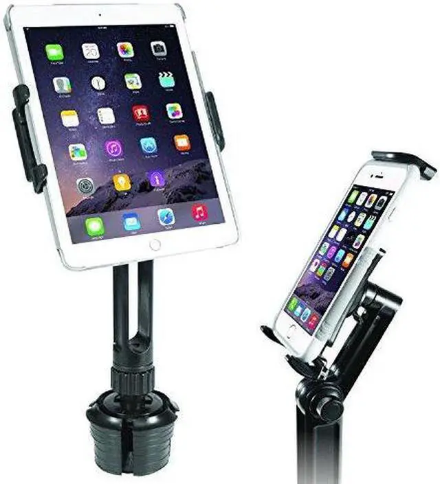 Alt view image 3 of 17 - Macally Black 10-inch Super-Long Car Cup Mount Holder for iPad / Tablet and iPhone / Smartphone MCUPPRO