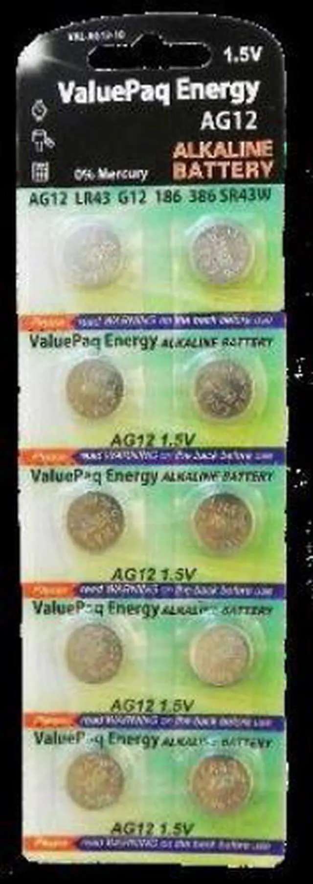 Main image of Dantona[r] Val-ag10-10 Valuepak Energy Ag10 Silver Oxide Button Cell Batteries, 10 Pk