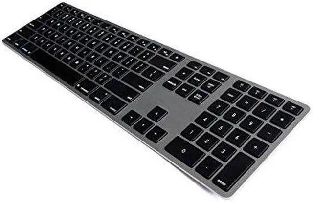Alt view image 2 of 5 - Matias Wireless Aluminum Keyboard - Space Gray (Black)