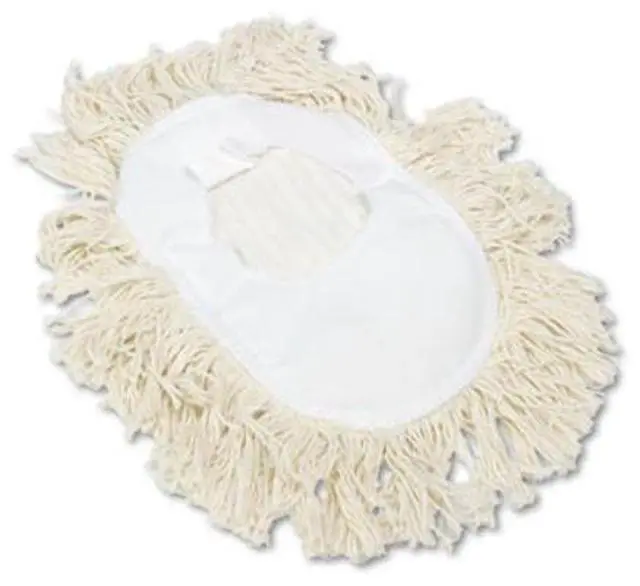 Alt view image 3 of 18 - Boardwalk Wedge Dust Mop Head Cotton 17 1/2l x 13 1/2w White 1491