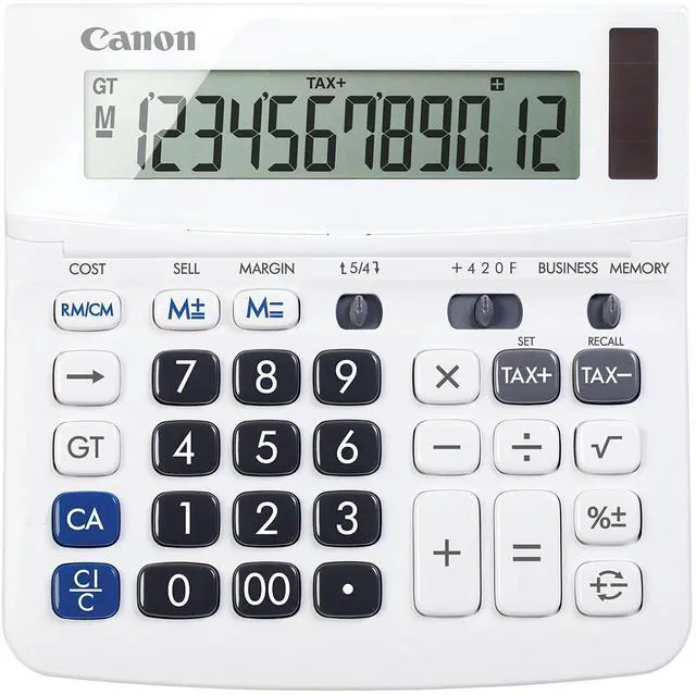Alt view image 9 of 20 - Canon TX-220TSII Portable Display Calculator 12-Digit LCD 0633C001