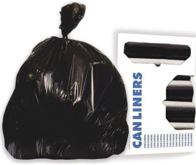 Alt view image 4 of 5 - Boardwalk 404622BLK High-Density Can Liners, 40 x 46, 45-Gal, 19 Micron Equivalent, Black, 25/Roll, 1 Roll