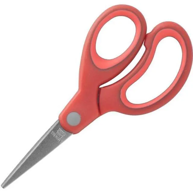Alt view image 3 of 5 - Sparco Scissors 5" Point Tip Easy Grip Handle Red 39044