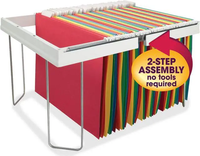 Alt view image 2 of 12 - Smead Hanging file Folder Frame Ltr Hvy-Dty Adj White 64850