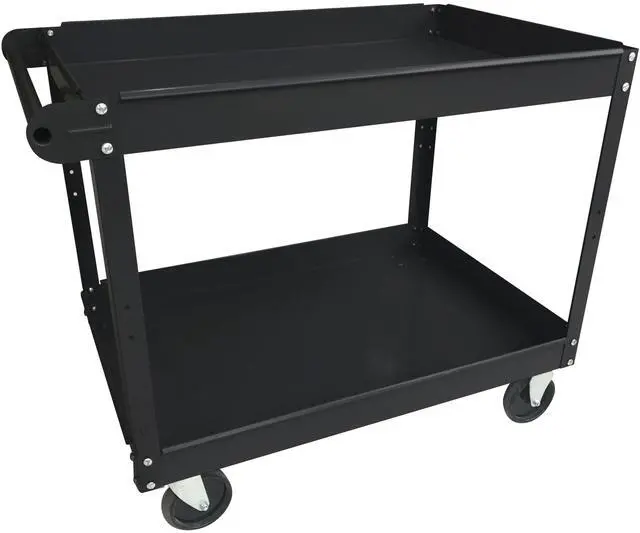 Main image of Lorell Utility Cart 2-Shelf 16"Wx30"Lx32"H Black 59689