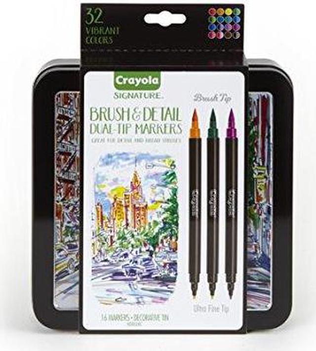 Crayola Doodle Draw Dual Ended Doodle Markers Brush TipChisel Tip