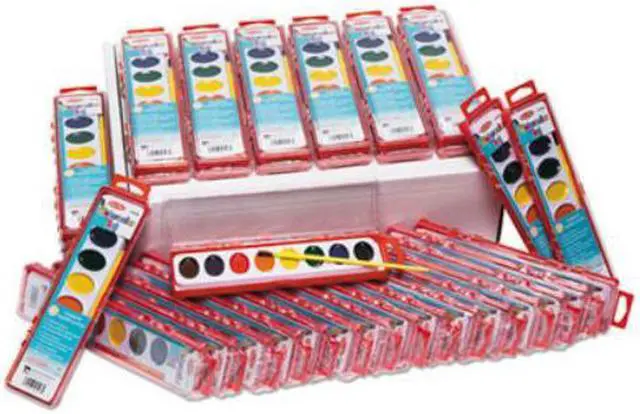 Alt view image 2 of 8 - Creative Arts Charles Leonard Watercolor Paint Pans 8 Assorted Colors 1 oz 40536