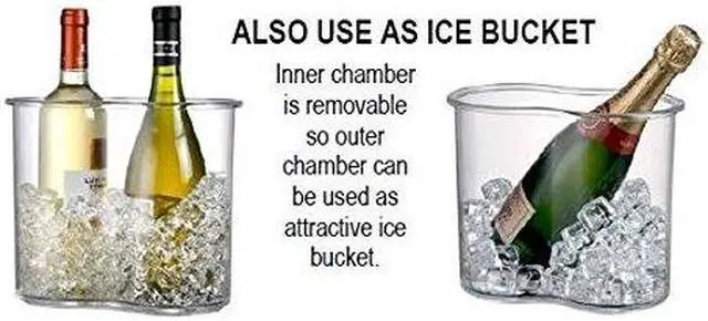Alt view image 2 of 6 - Prodyne A922 Twin-Chill 2 Bottle Icelesss Wine Cooler - Clear