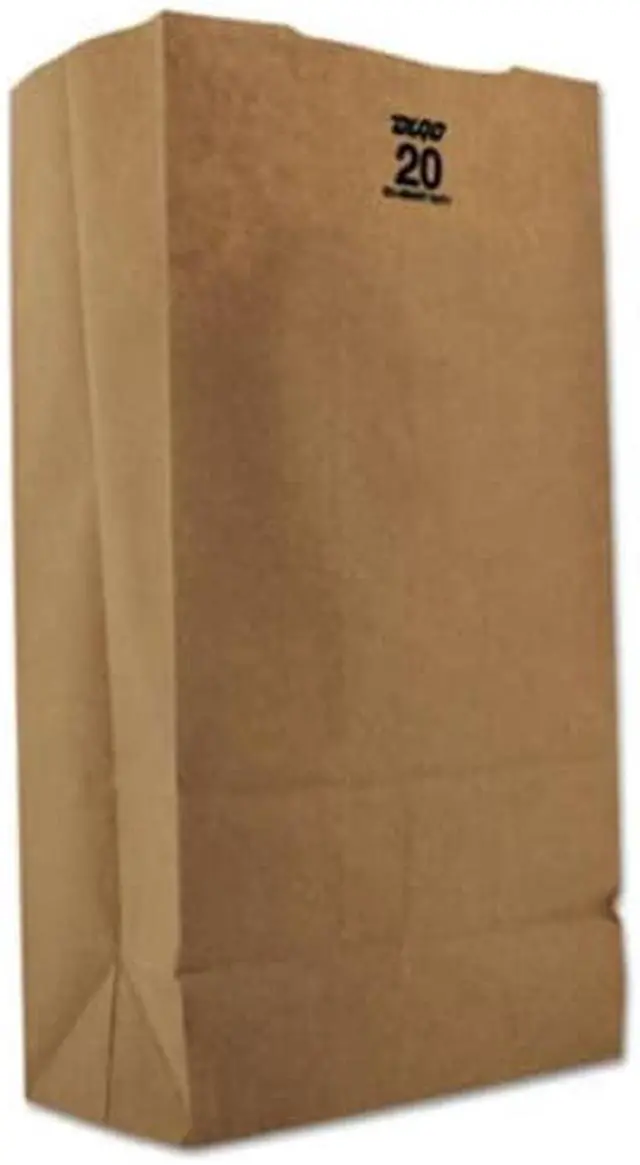 Alt view image 2 of 3 - Grocery Bag Flat Bottom 20# Brown, Pk500 ZORO SELECT 12R068