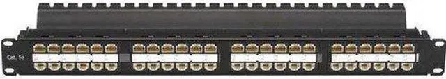 Main image of Black Box SpaceGAIN CAT5e High-Density Feed-Through Patch Panel, Unshielded, 48-Port, 1U