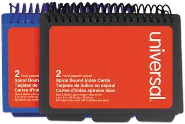 Alt view image 2 of 10 - Universal Spiral Bound Index Cards 4" x 6" White 120/Pack 47302
