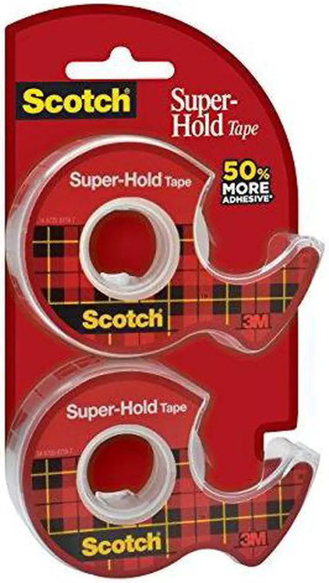 Alt view image 2 of 3 - 3M Tape w/Dispenser Extra Adhesive 3/4"x600" 2 Rolls/PK CL 198DM2