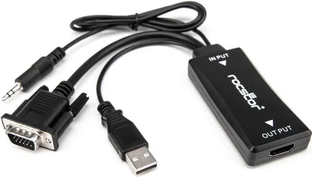 Main image of Rocstor VGA to HDMI Adapter with USB Power & Audio