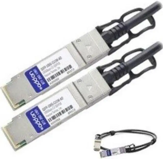 Alt view image 4 of 8 - AddOn Cisco QSFP-100G-CU1M Compatible TAA Compliant 100GBase-CU QSFP28 to QSFP28 Direct Attach 1m)