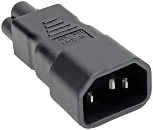 Alt view image 4 of 8 - Tripp Lite IEC C14 to IEC C5 Power Cord Adapter - 10A 250V Black