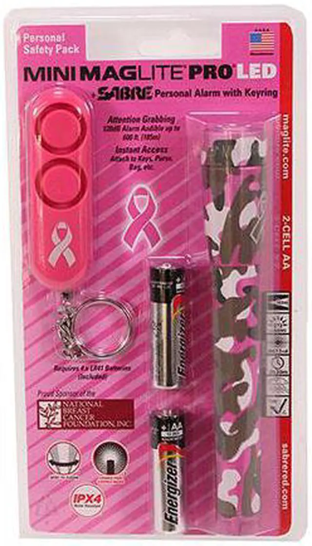 Alt view image 2 of 11 - Maglite Mini Maglite PRO LED Flashlight & Sabre Personal Alarm  (155-000-508)