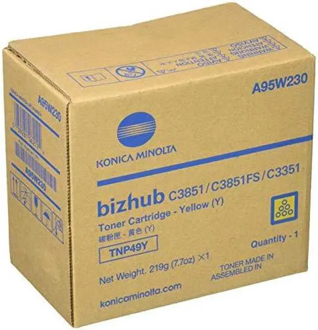 Alt view image 2 of 3 - Konica Minolta A95W230 Toner Ctg, Yellow, 12K Yield