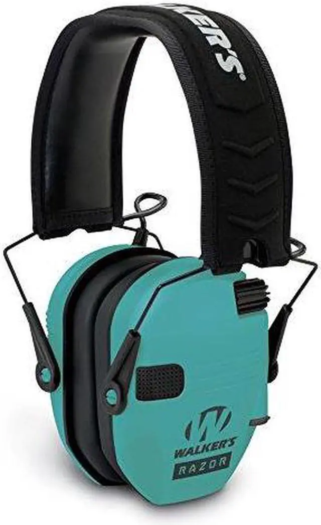 Alt view image 6 of 20 - Walkers Razor Series Slim Lo Profile Ear Muffs Hearing Protection - Light Teal