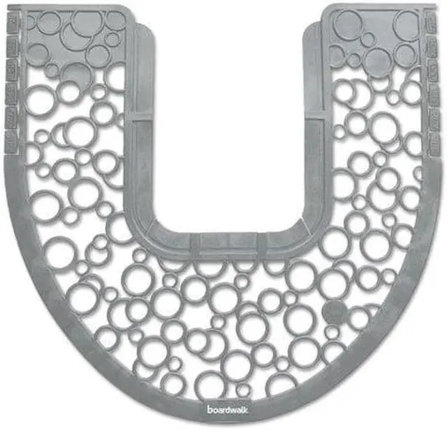 Alt view image 2 of 19 - Commode Mat 2.0, Rubber, 22 7/8 x 22, Gray/White, 6/Carton BWKCMGW