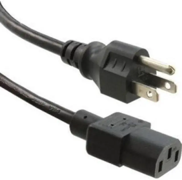 Alt view image 2 of 2 - Unirise PWCDC13515P15A06FBLK 6 ft. Desktop/ Monitor Replacement Power Cable