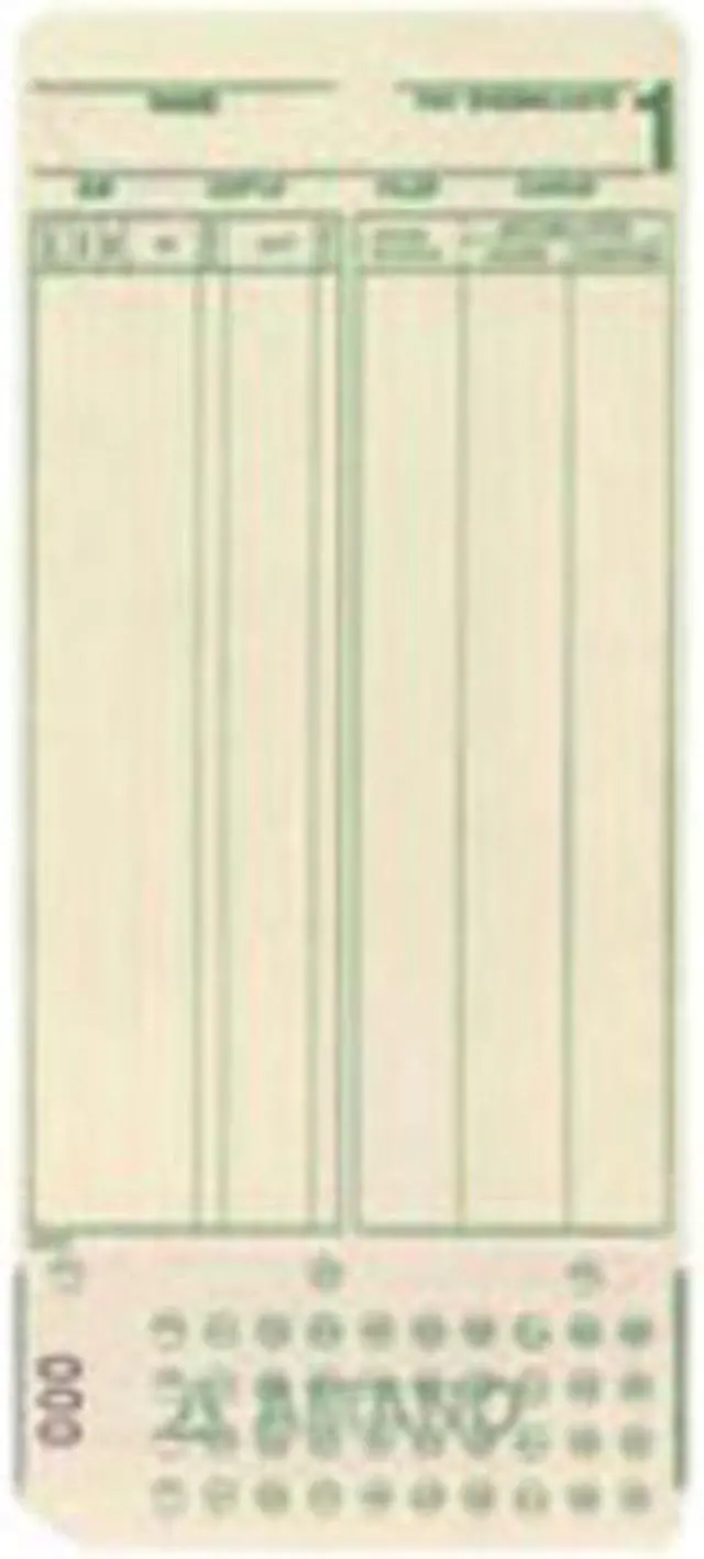 Alt view image 2 of 4 - AMANO AMA099000 Time Card,7 1/4x3 1/4in,PK1000