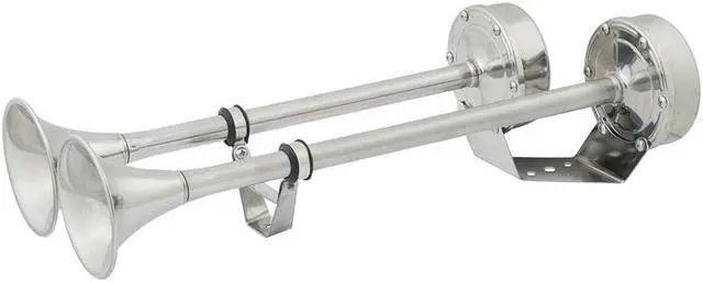 Alt view image 3 of 7 - Marinco/Guest/AFI/Nicro/BEP 10029XLP HORN DUAL TRUMP W/PLASTIC CVR