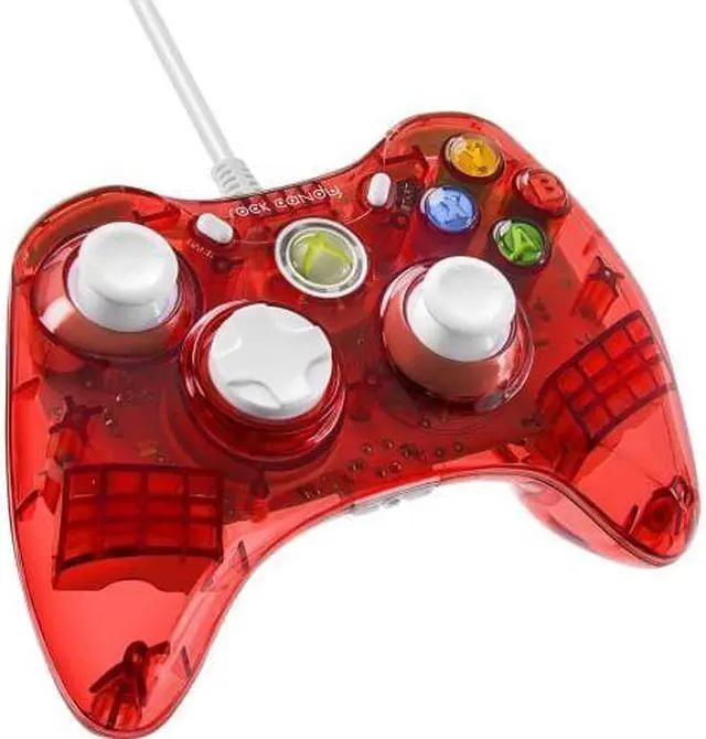 Alt view image 9 of 9 - PDP Rock Candy Controller For Microsoft Xbox 360 - Red