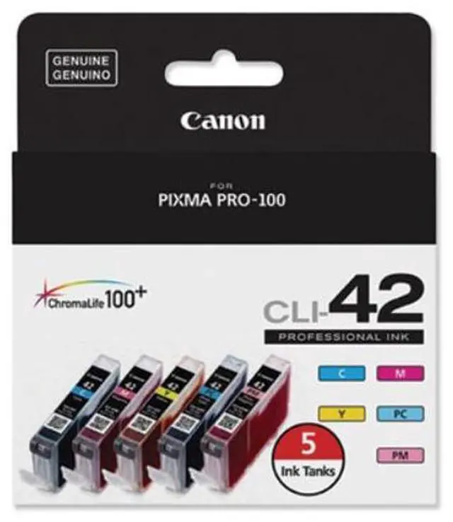 Alt view image 3 of 10 - Canon CLI-42 (6385B010) Ink Cartridge 5 Color Combination