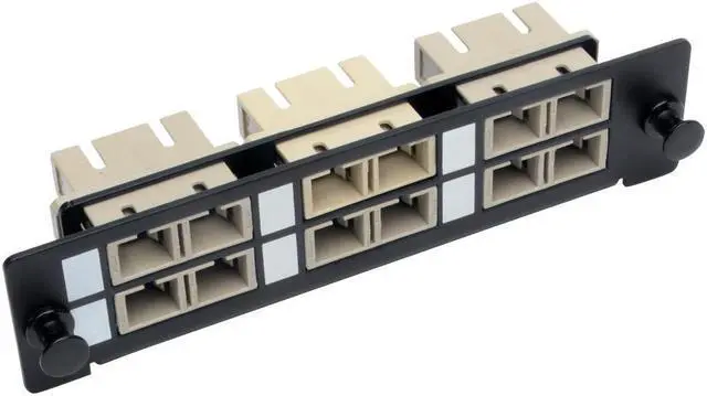 Alt view image 3 of 8 - TOOLLESS PASS-THROUGH FIBER PATCH PANEL MMF/SMF 6 SC CONNECTORS