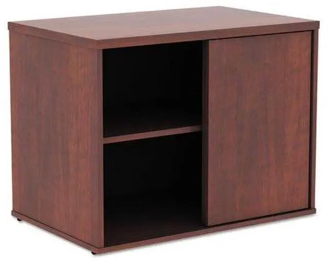 Alt view image 8 of 20 - Alera Open Office Low Storage Cabinet Credenza, 29 1/2 X 19 1/8x 22 7/8, Cherry