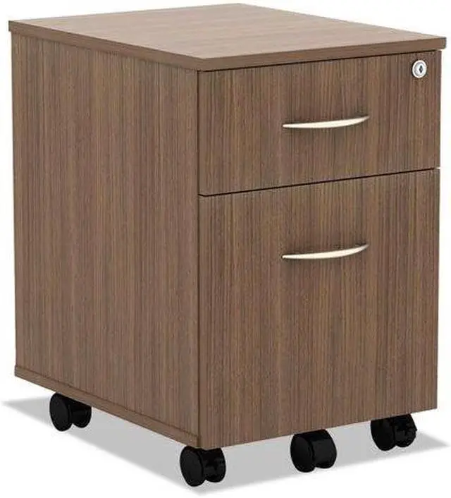 Alt view image 12 of 15 - Alera Valencia Series Mobile File Pedestal 15.88w x 19.13d x 22.88h Walnut