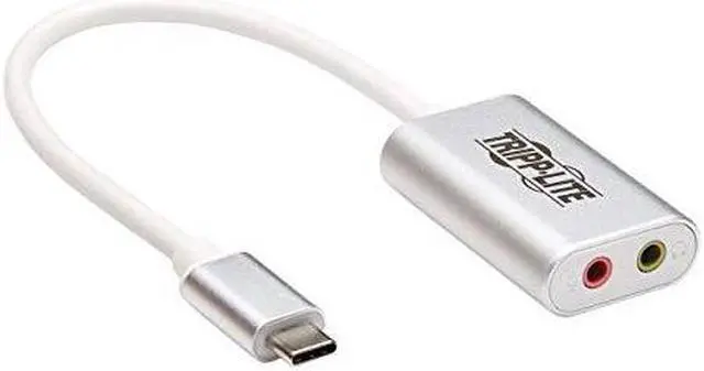 Alt view image 8 of 20 - Tripp Lite U437-002 USB-C to 3.5 mm Stereo Audio Adapter - USB 2.0, Silver