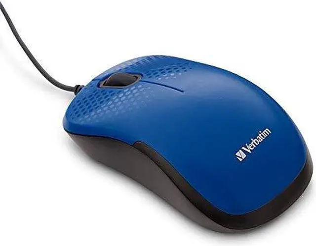 Alt view image 4 of 15 - Verbatim Silent Corded Optical Mouse - Blue