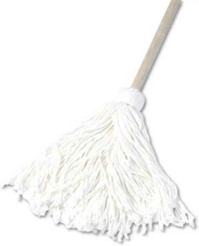 Alt view image 3 of 6 - Boardwalk Deck Mop 48" Wooden Handle 16oz Rayon Fiber Head 6/Pack 116R