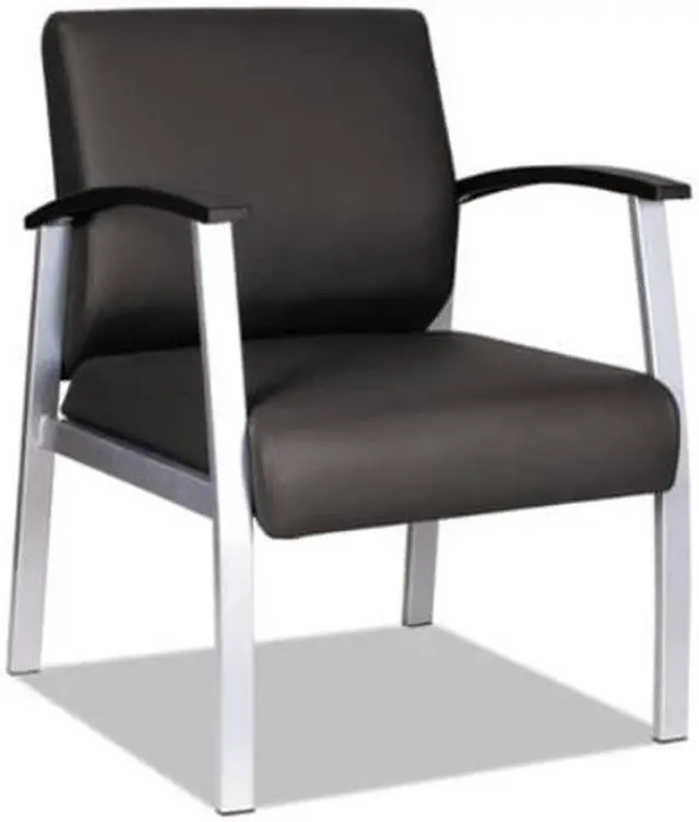 Alt view image 4 of 20 - Alera metaLounge Series Mid-Back Guest Chair, 21.85" x 23.62" x 17.71", Black