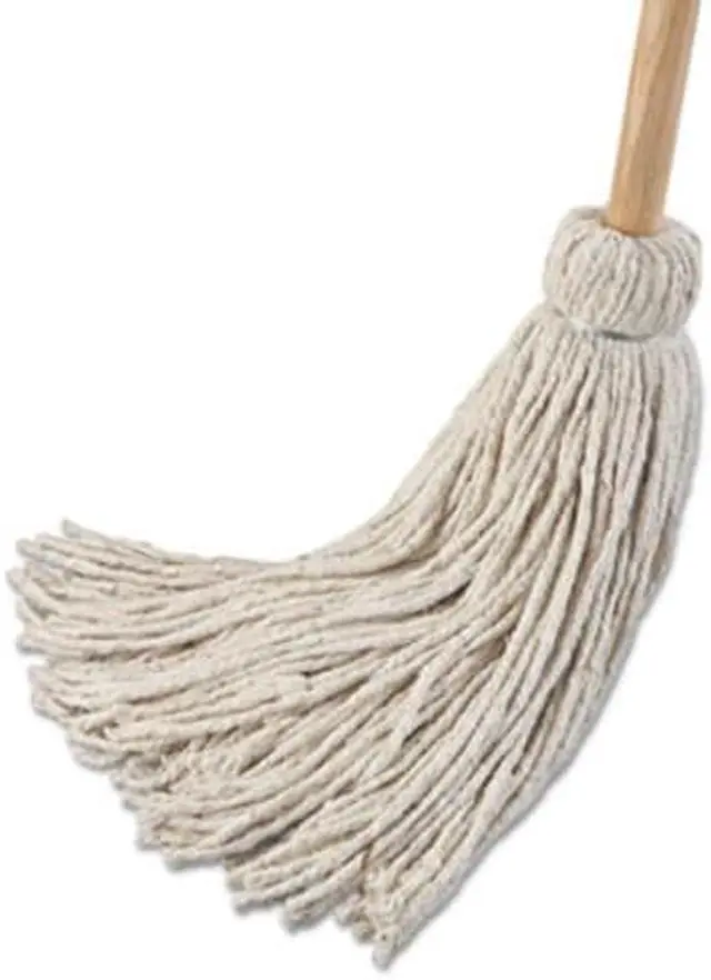 Alt view image 2 of 7 - Boardwalk Deck Mop; 54" Wooden Handle 24oz Cotton Fiber Head 6/Pack 124C