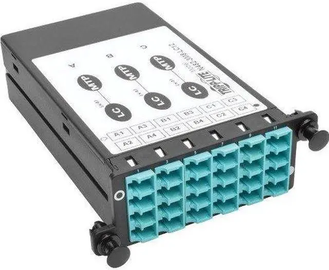 Alt view image 10 of 14 - Tripp Lite 40GB to 10GB Breakout Cassette, x3 8-Fiber OM4 MTP/MPO to x12 LC Duplex (N482-3M8-LC12)