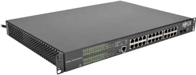 Alt view image 7 of 10 - 24 10/100/1000MBPS PORT GIGABIT L2 MANAGED POE+ SWITCH, 2 COMBO SFP GIGABIT SLOT
