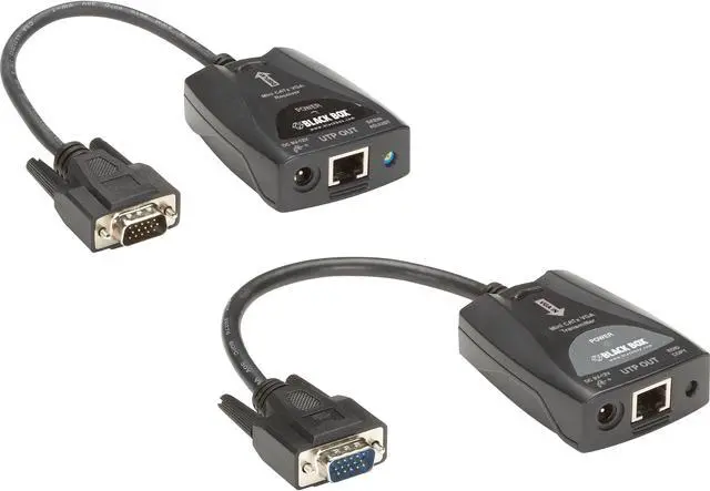 Alt view image 5 of 15 - Black Box VX-VGA520-K Mini CATx VGA Extender Kit with Video Equalization Adjustment