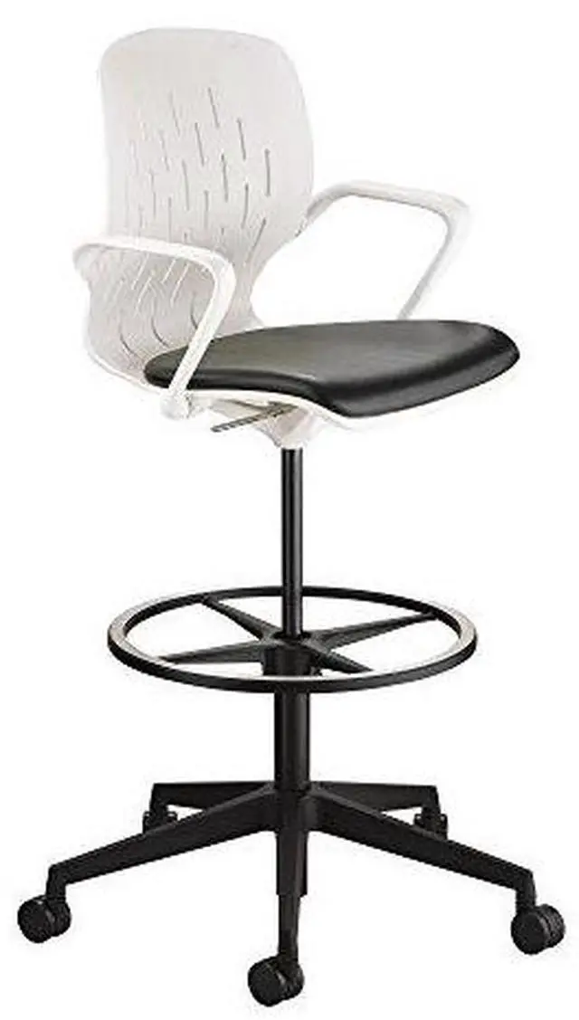 Alt view image 4 of 9 - Safco Shell Extended-Height Chair White