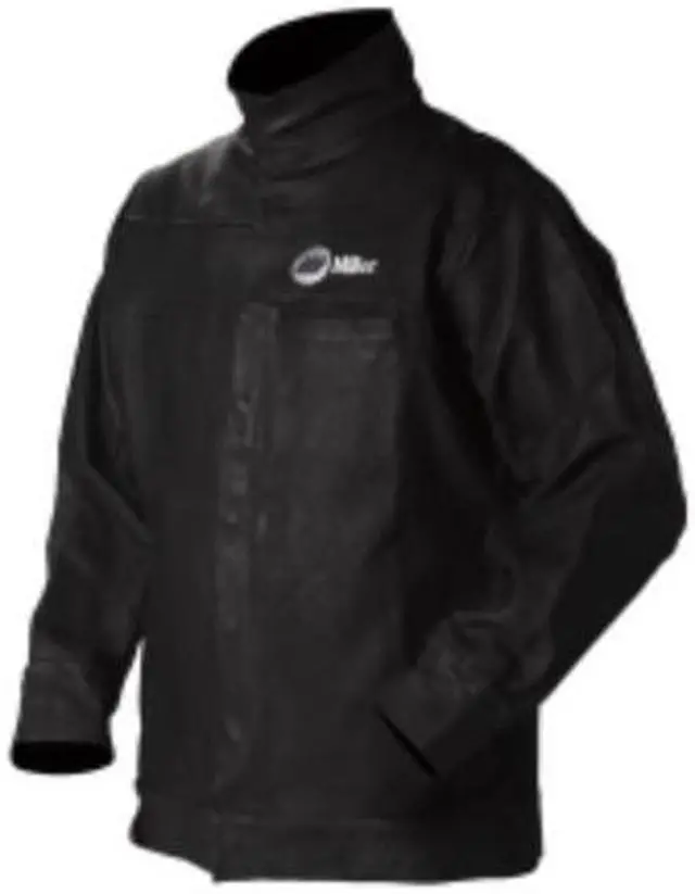 Main image of MILLER ELECTRIC 273216 Welding Jacket,2XL,30" L,Gray,Leather