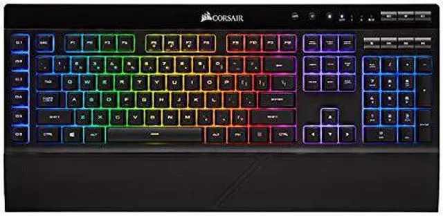 Alt view image 8 of 20 - Corsair K57 RGB Wireless Gaming Keyboard (NA) - Wired/Wireless Connectivity - Bluetooth/RF - 33 ft - 2.40 GHz - USB 3.0 Type A Interface - 110 Key - English (North America) - Windows, PC - Rubber Dome