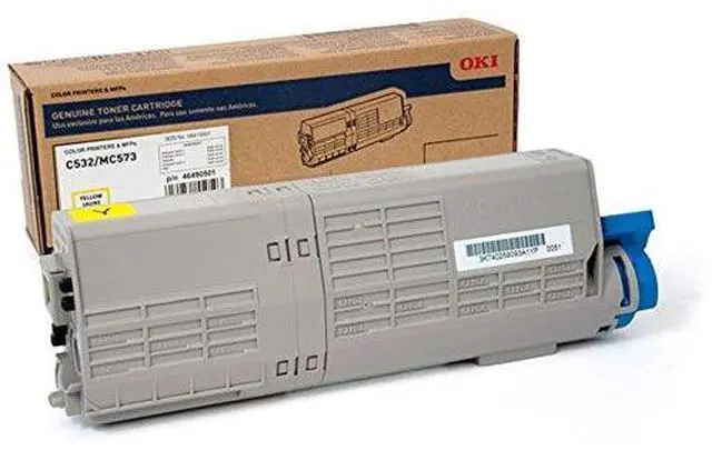 Alt view image 2 of 4 - Yellow Toner Cartridge for Okidata 46490501 C532DN, MC573DN, Genuine Okidata Brand