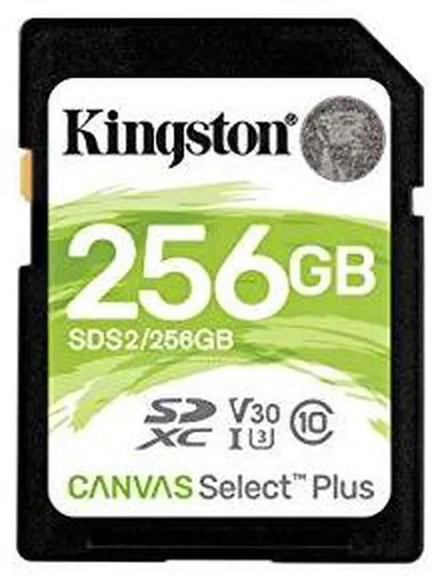 Alt view image 2 of 20 - Kingston Canvas Select Plus 256 GB Class 10/UHS-I U3 SDXC 1 Pack SDS2256GB