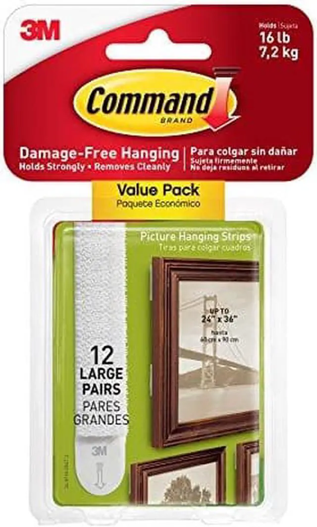 Alt view image 4 of 18 - Command 3/4 In. x 3-5/8 In. White Interlocking Picture Hanger (12 Count)