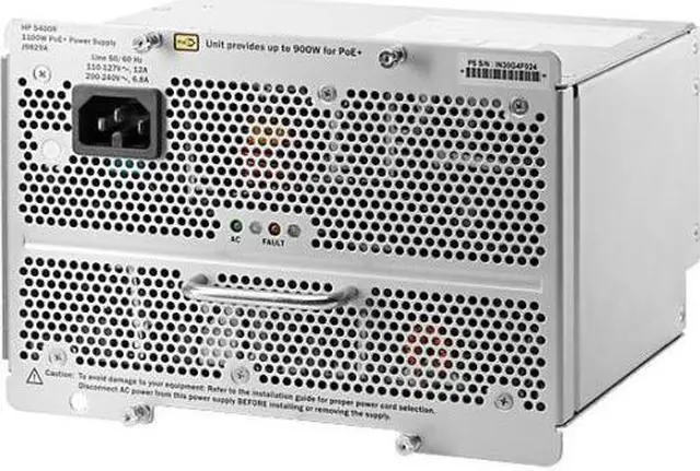 Alt view image 4 of 7 - HP Aruba 5400R 1100W PoE+ zl2 Power Supply