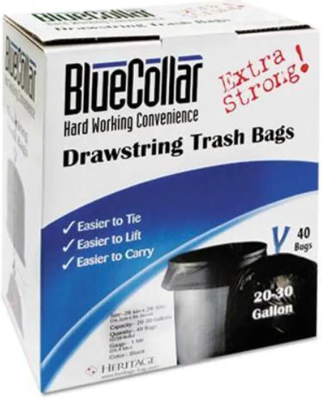 Alt view image 3 of 5 - Bluecollar Liner,Can,30gal,1.0ml,Bk N6034YKRC1