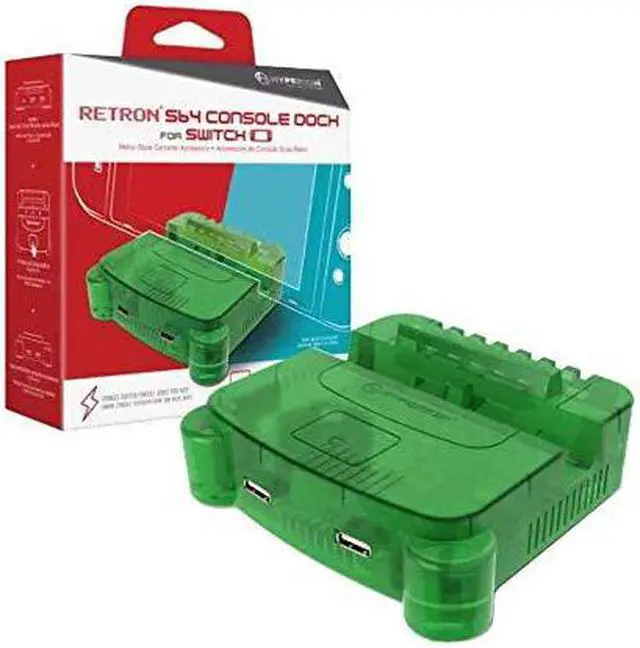 Alt view image 9 of 14 - Hyperkin RetroN S64 Console Dock for Switch (Lime Green) Nintendo Switch