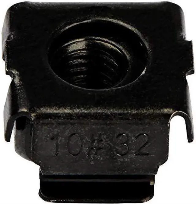 Main image of StarTech 10-32 Cage Nuts 50 pack Black CABCAGENUTS1032
